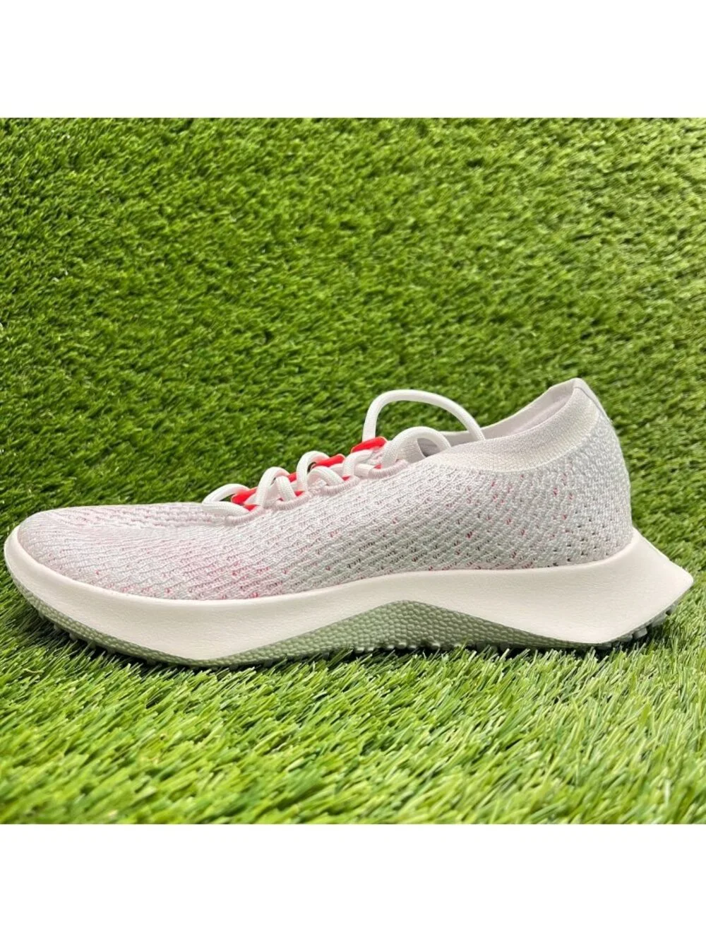 Allbirds Tree Dasher 2 Womens Size 9 White Red Athletic Running Shoes Sneakers